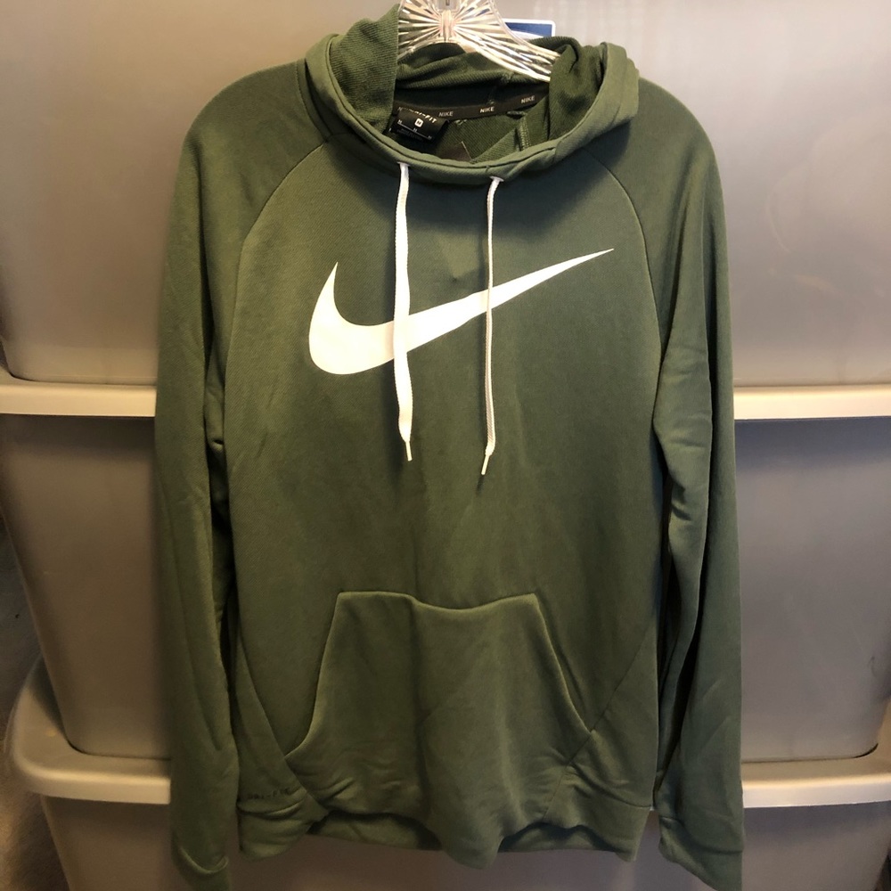 New Nike men’s Dri Fit green sweatshirt (hoodie)
